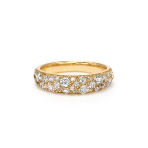 ダイヤモンド K18/PTパヴェリング・ルミエールブーケ